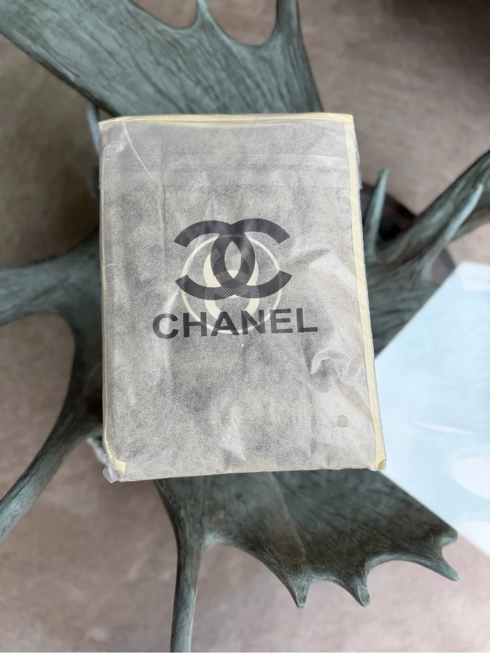 Chanel Black Nylon Logo Gift with Purchase Makeup Jewelry Zip Pouch Bag CC Tag